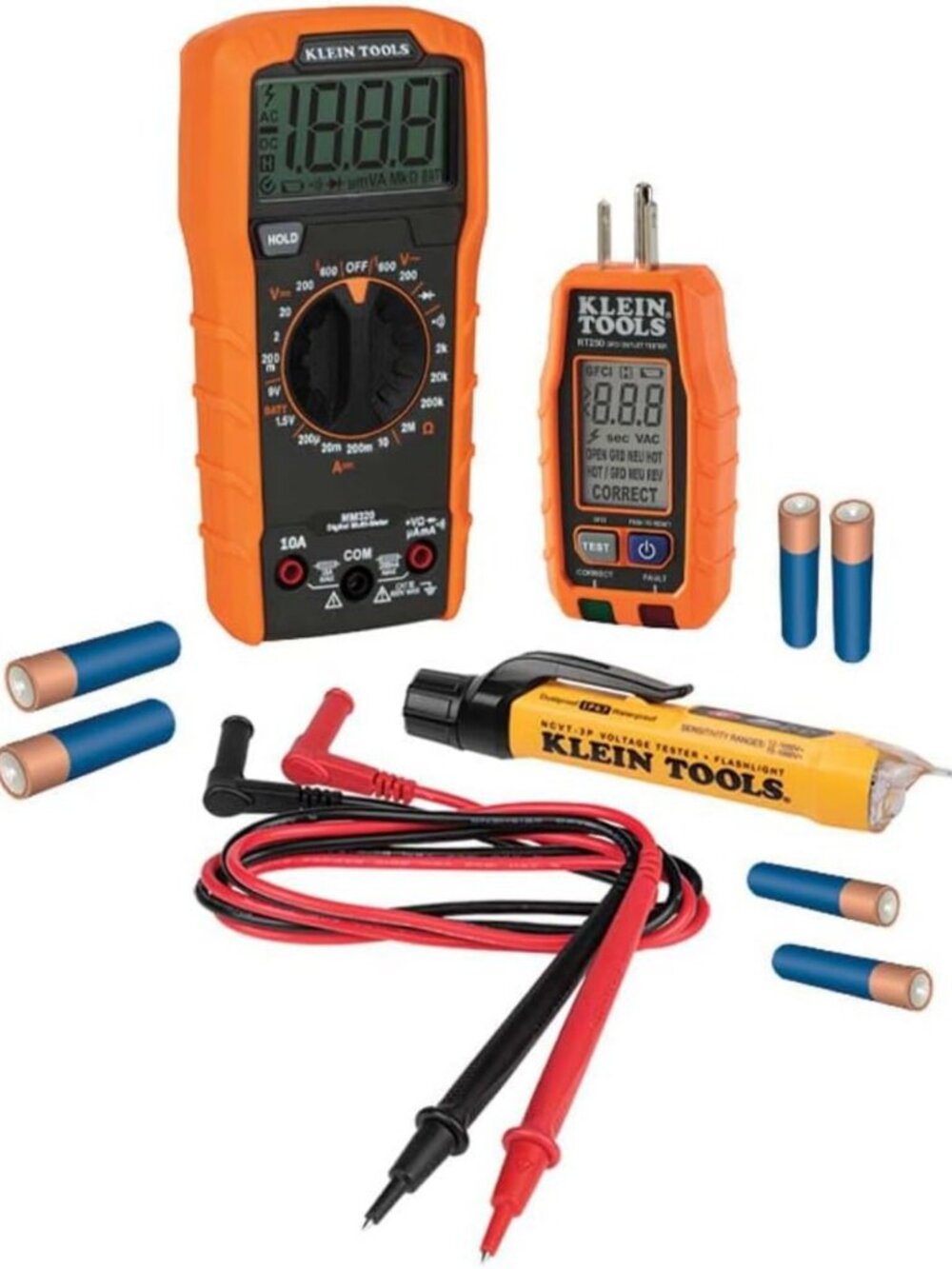 Premium Digital Multimeter Test Kit with Non-Contact Voltage Tester & Leads